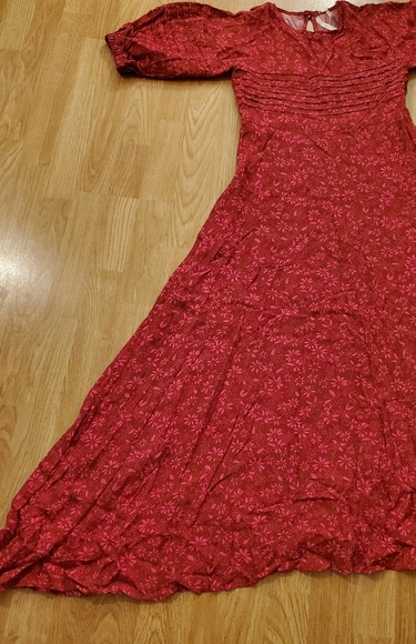 Free People Jessie Midi Dress size 0 in Red - Picture 6 of 13